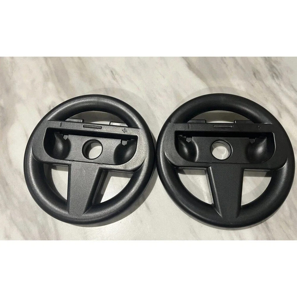 Nintendo Switch Joy-Con Wheel (Set of 2) Black Works For Mario Kart Racing Grip